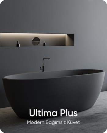 180x77x60 (h) cm Scala L Mat Siyah Bağımsız Küvet