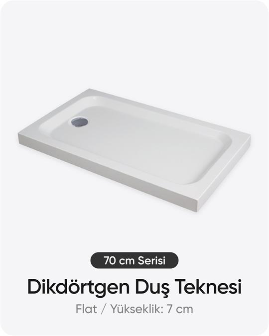 Dikdörtgen Duş Teknesi 70 cm Serisi