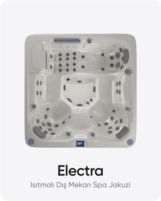 Electra 5 Kişilik Isıtmalı Dış Mekan Spa Jakuzi 220x220x93 cm Gypsum