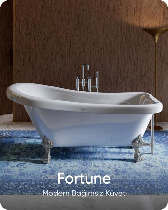 Fortune Beyaz Aslan Ayaklı Bağımsız Küvet 170x70x80 cm