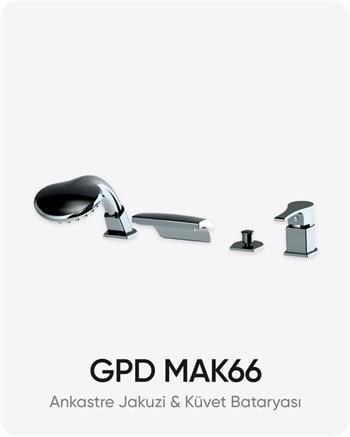 GPD MAK66 Ankastre Jakuzi & Küvet Bataryası (4 Delikli)