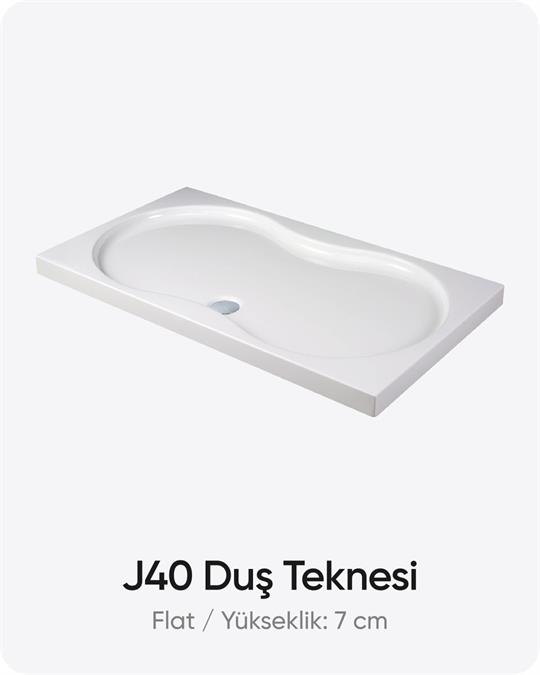 J40 Dikdörtgen Duş Teknesi 90x160 cm