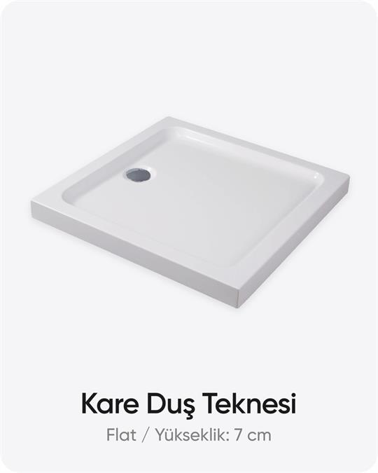 Kare Akrilik Duş Teknesi
