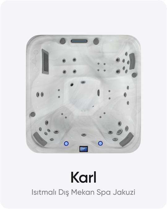 Karl 6 Kişilik Isıtmalı Dış Mekan Spa Jakuzi 200x200x80 cm