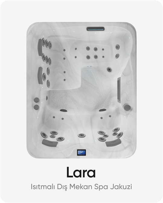 Lara 5 Kişilik Isıtmalı Dış Mekan Spa Jakuzi 225x180x80 cm