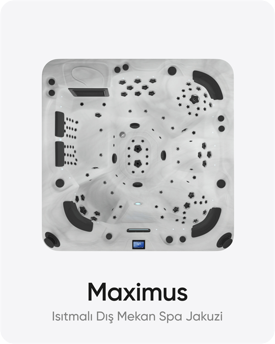 Maximus 7 Kişilik Isıtmalı Dış Mekan Spa Jakuzi 220x220x93 cm