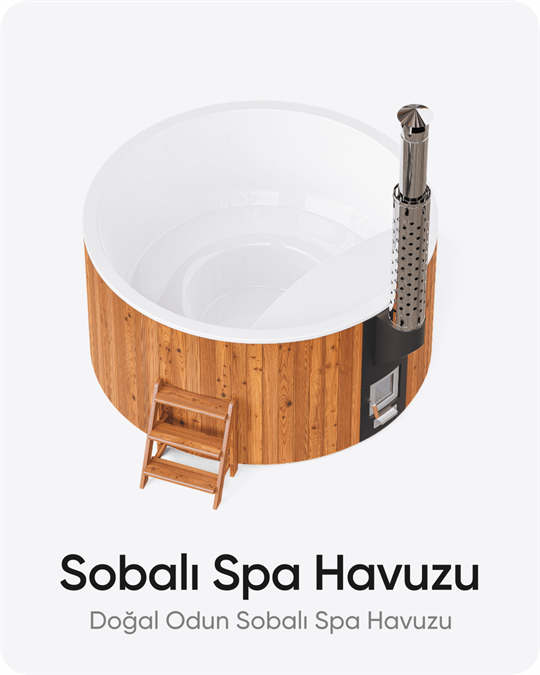 Odun Sobalı Dış Mekan Spa Havuzu