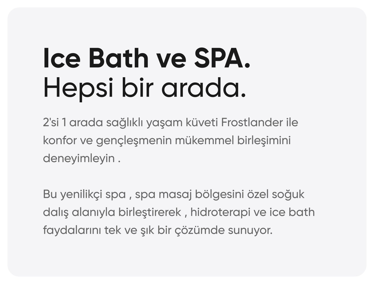 ice bath özellikleri