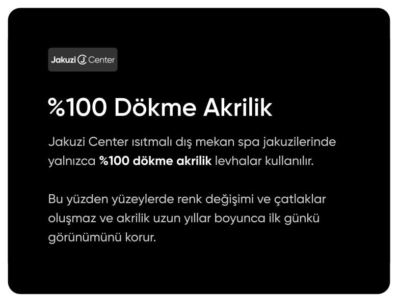 Dış Mekan Spa Jakuzi Akrilik Yüzey