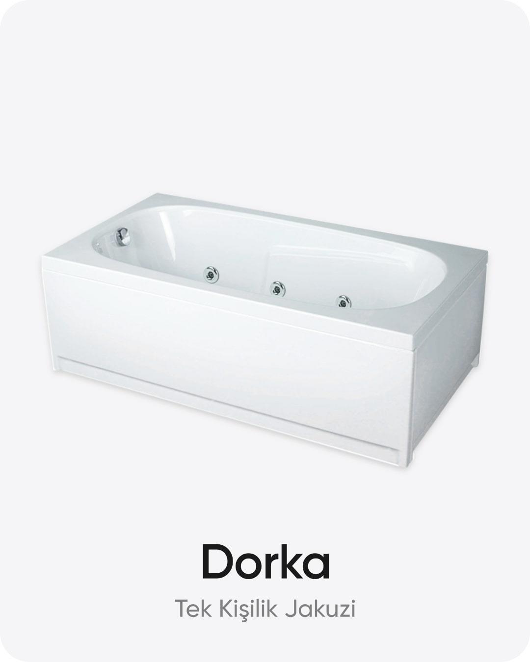 Dorka Tek Kişilik Dikdörtgen Dökme Akrilik Jakuzi | Jakuzi Center