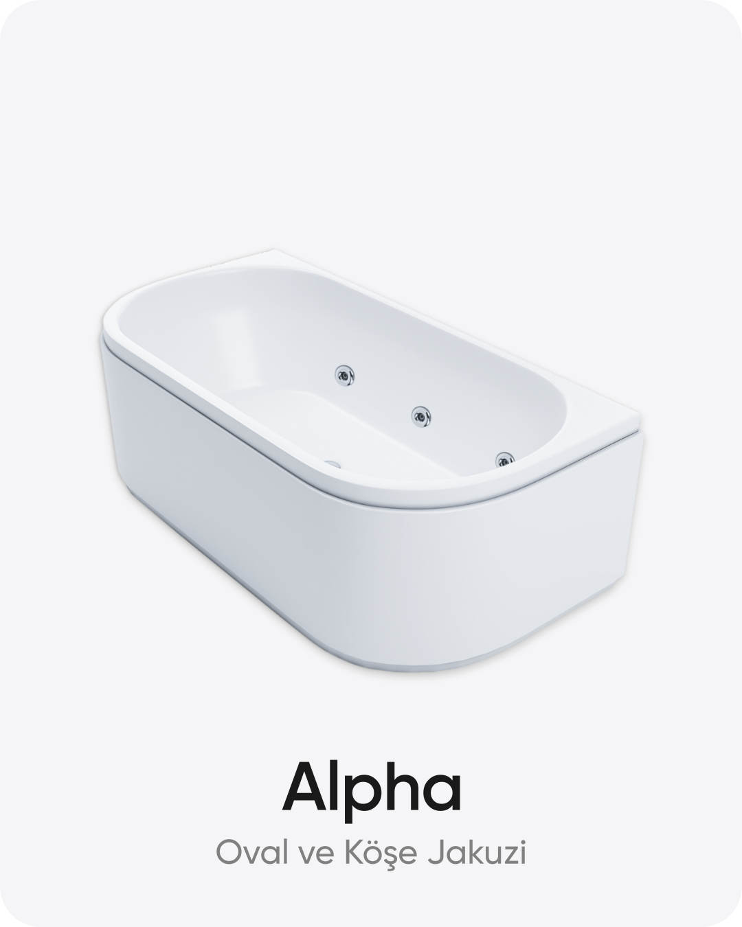 Alpha Oval ve Köşe Dökme Akrilik Jakuzi 180x80x57 cm | Jakuzi Center