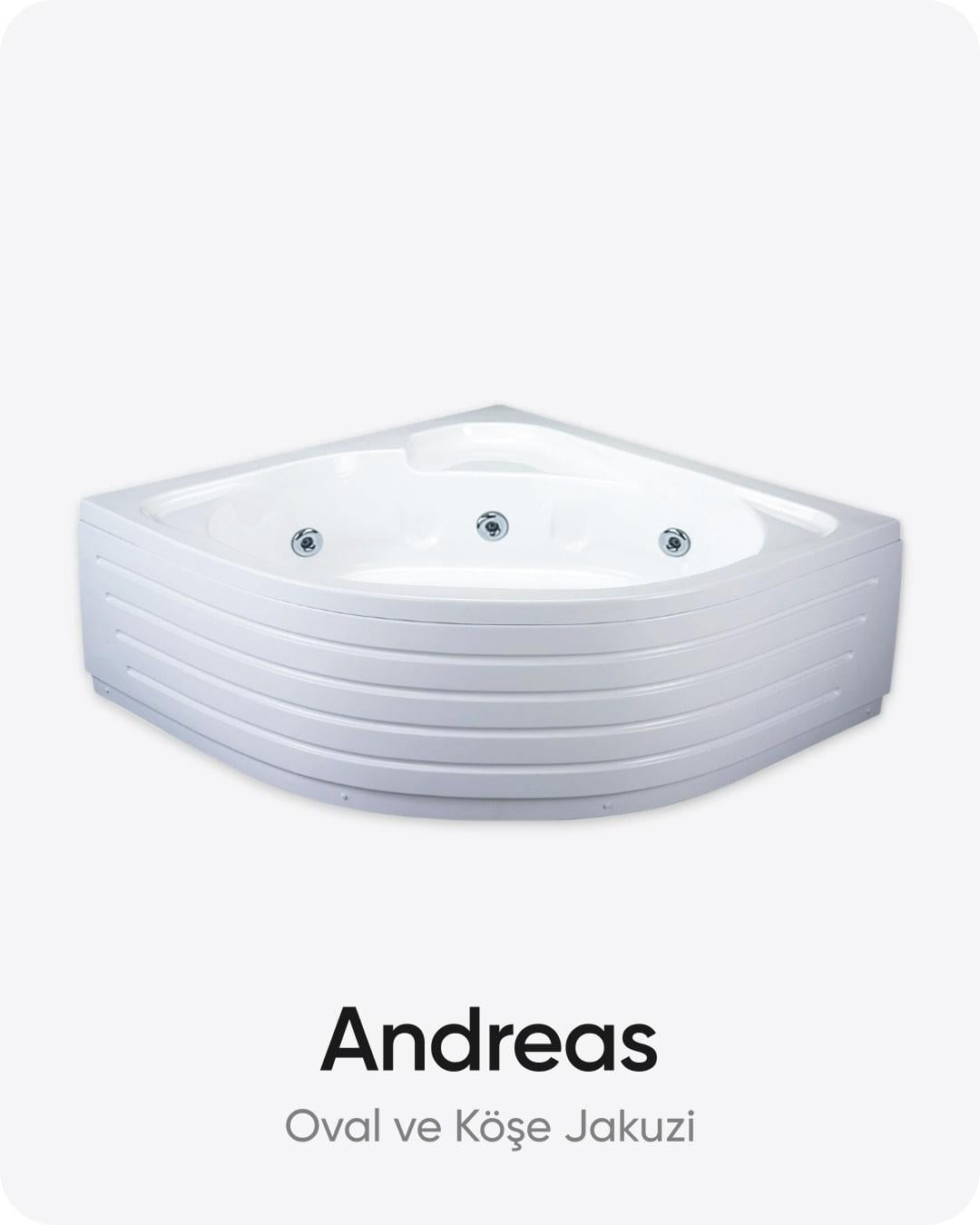 160x160x61 (h) cm Oval Köşe Dökme Akrilik Jakuzi / Küvet