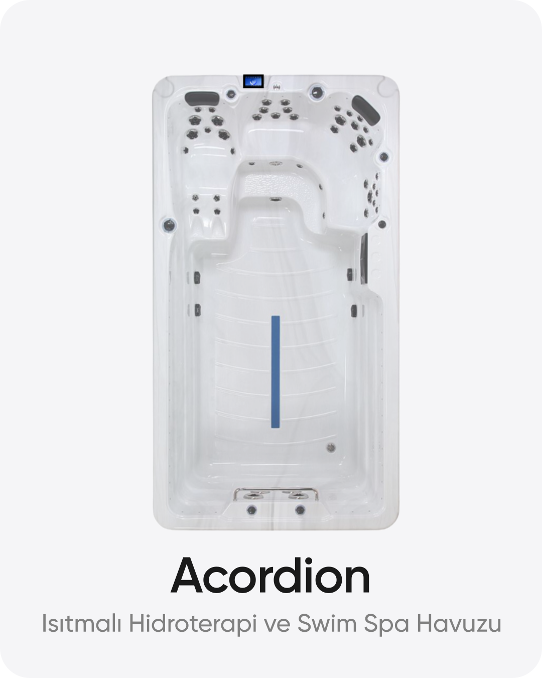 Acordion Isıtmalı Dış Mekan Swim Spa Havuzu 410x225x140 cm