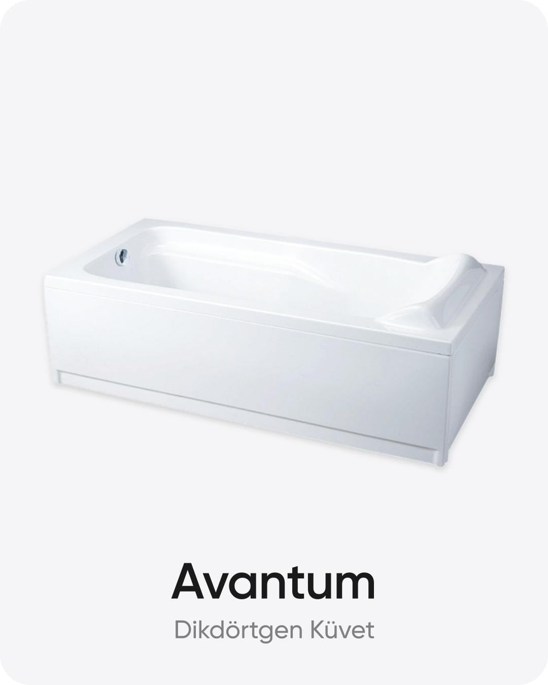 Avantum Dikdörtgen Dökme Akrilik Küvet