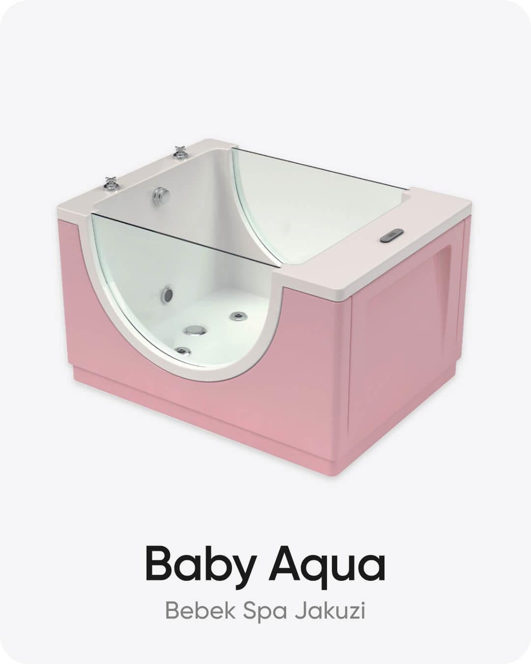 Baby Aqua Bebek Spa Jakuzi 130x100x81 cm Pudra Pembe Renk