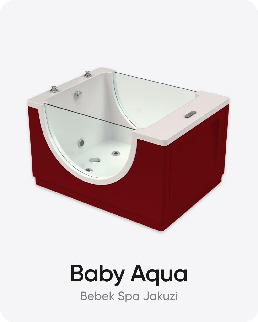 Baby Aqua Bebek Spa Jakuzi 130x100x81 cm Kırmızı Renk