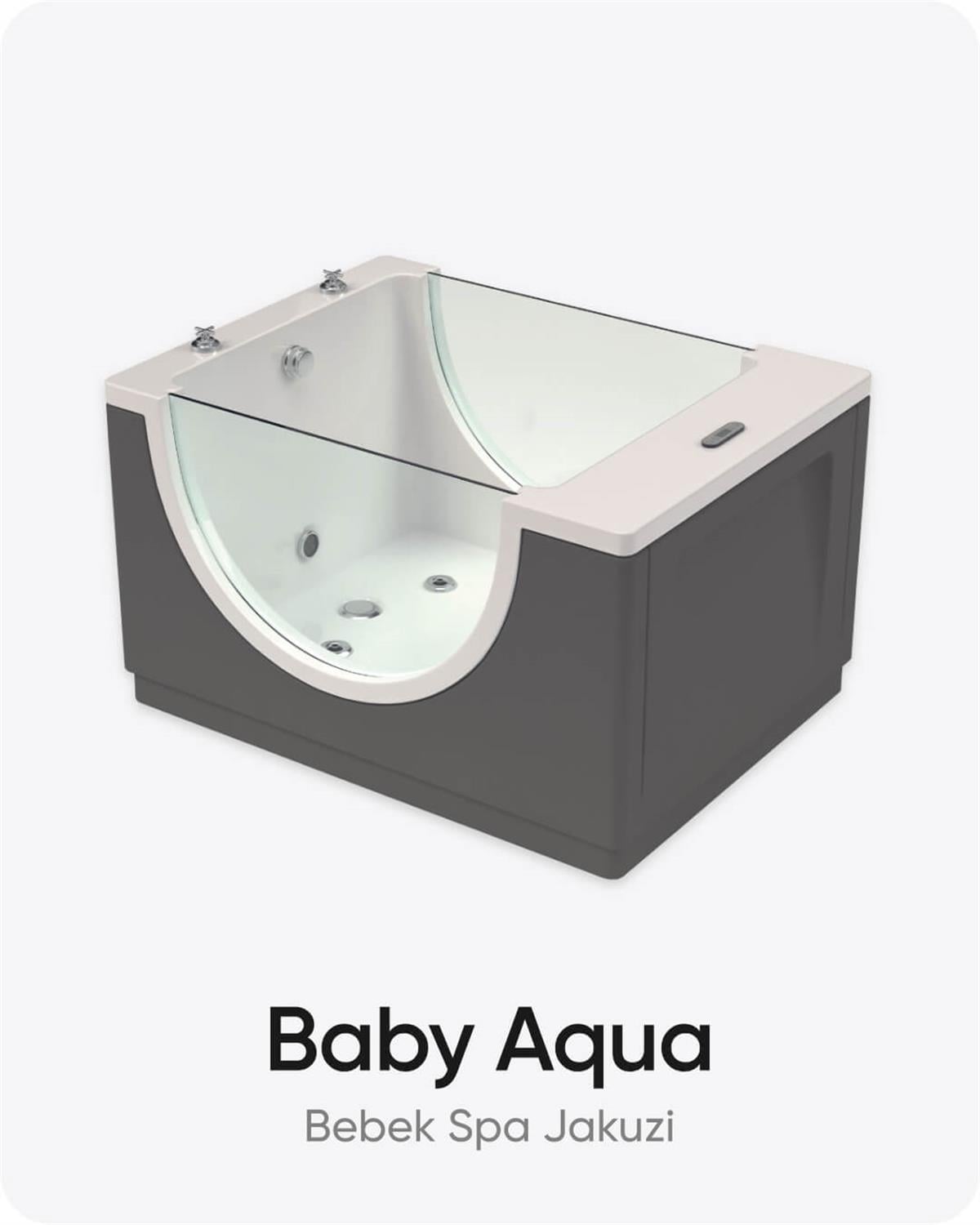 Bebek Spa Jakuzi Antrasit Renk 130x100x81 (h)