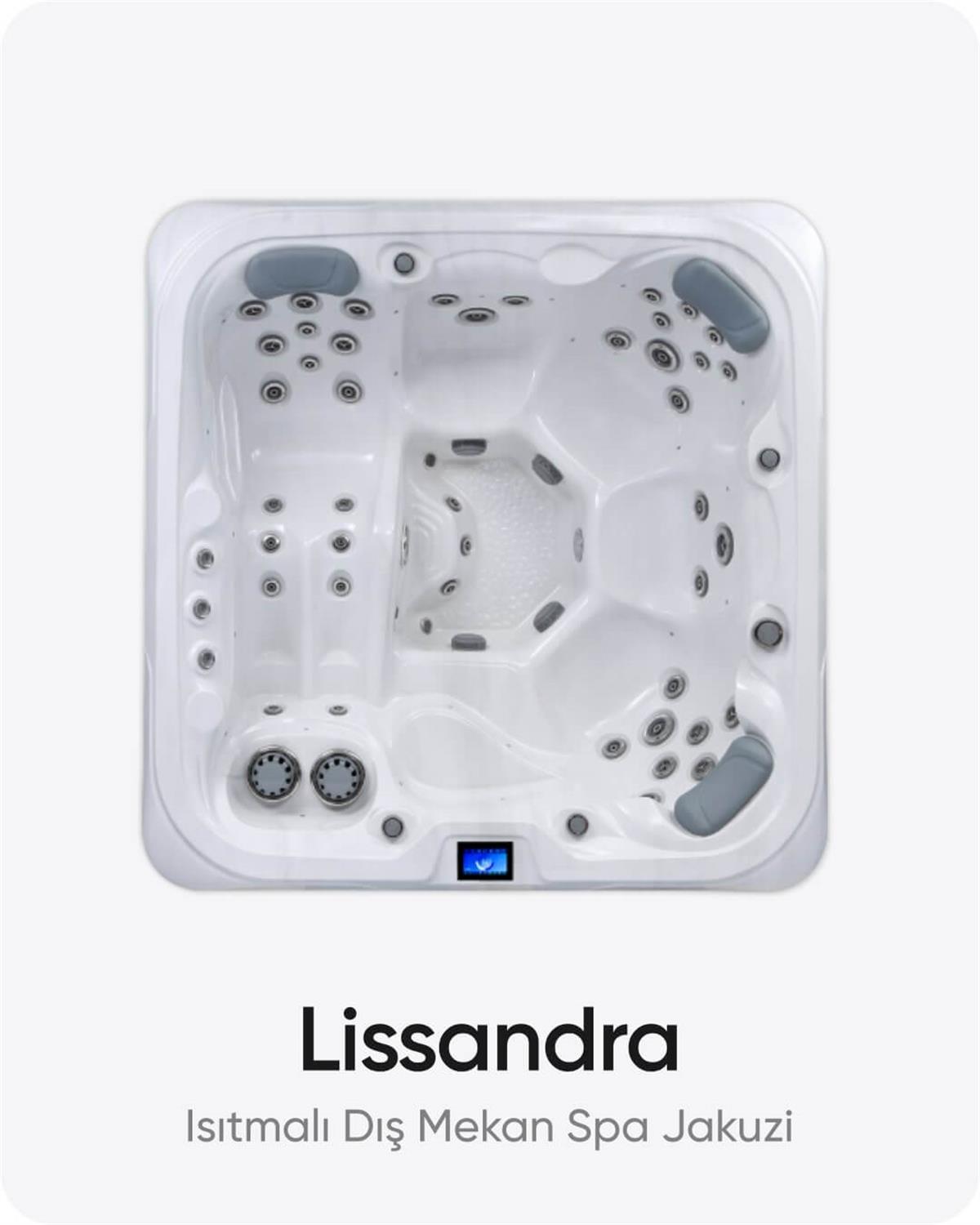 Dış Mekan Isıtmalı 5 Kişilik Bahçe ve Teras Spa Jakuzi 230x230X105 (h)