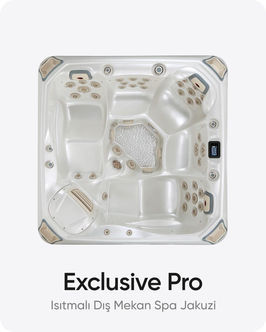 Exclusive Pro 5 Kişilik Isıtmalı Dış Mekan Spa Jakuzi 215x215x98 cm