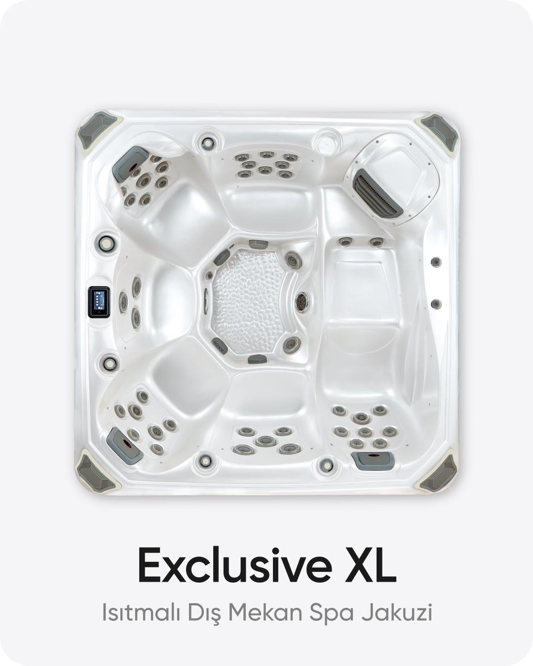 Exclusive XL 6 Kişilik Isıtmalı Dış Mekan Spa Jakuzi 235x235x98 cm