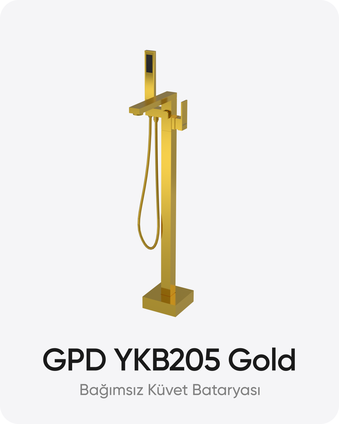 GPD YKB205 Gold Ayaklı Bağımsız Küvet Bataryası