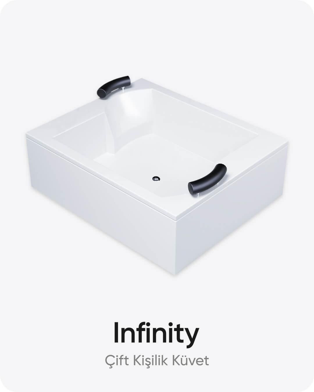 Infinity Dikdörtgen Dökme Akrilik Küvet 180x150x60 cm