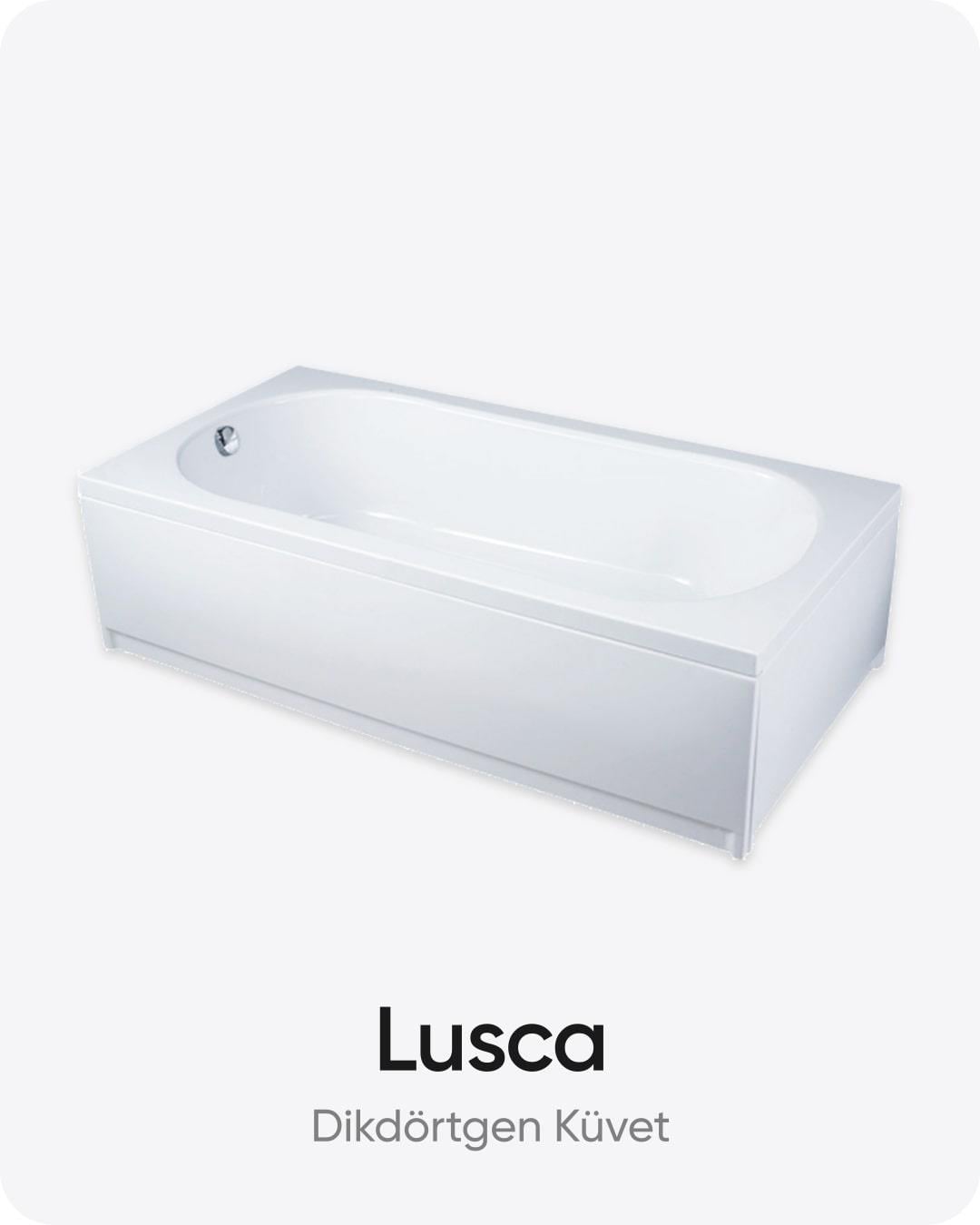 Lusca Dikdörtgen Dökme Akrilik Küvet