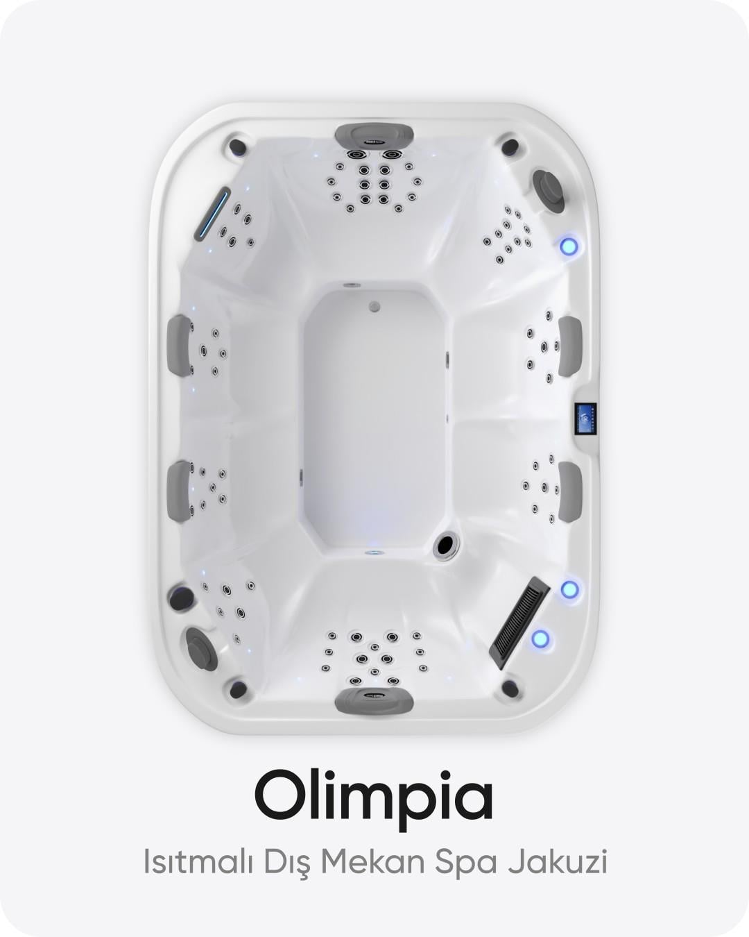 Olimpia 10 Kişilik Isıtmalı Dış Mekan Spa Jakuzi 280x200x105 cm