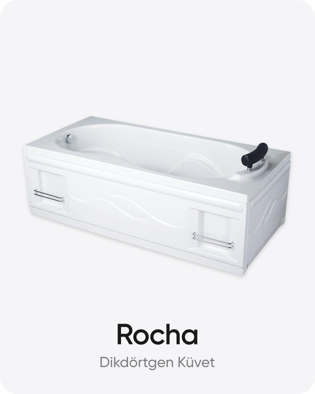 Rocha Dikdörtgen Dökme Akrilik Küvet
