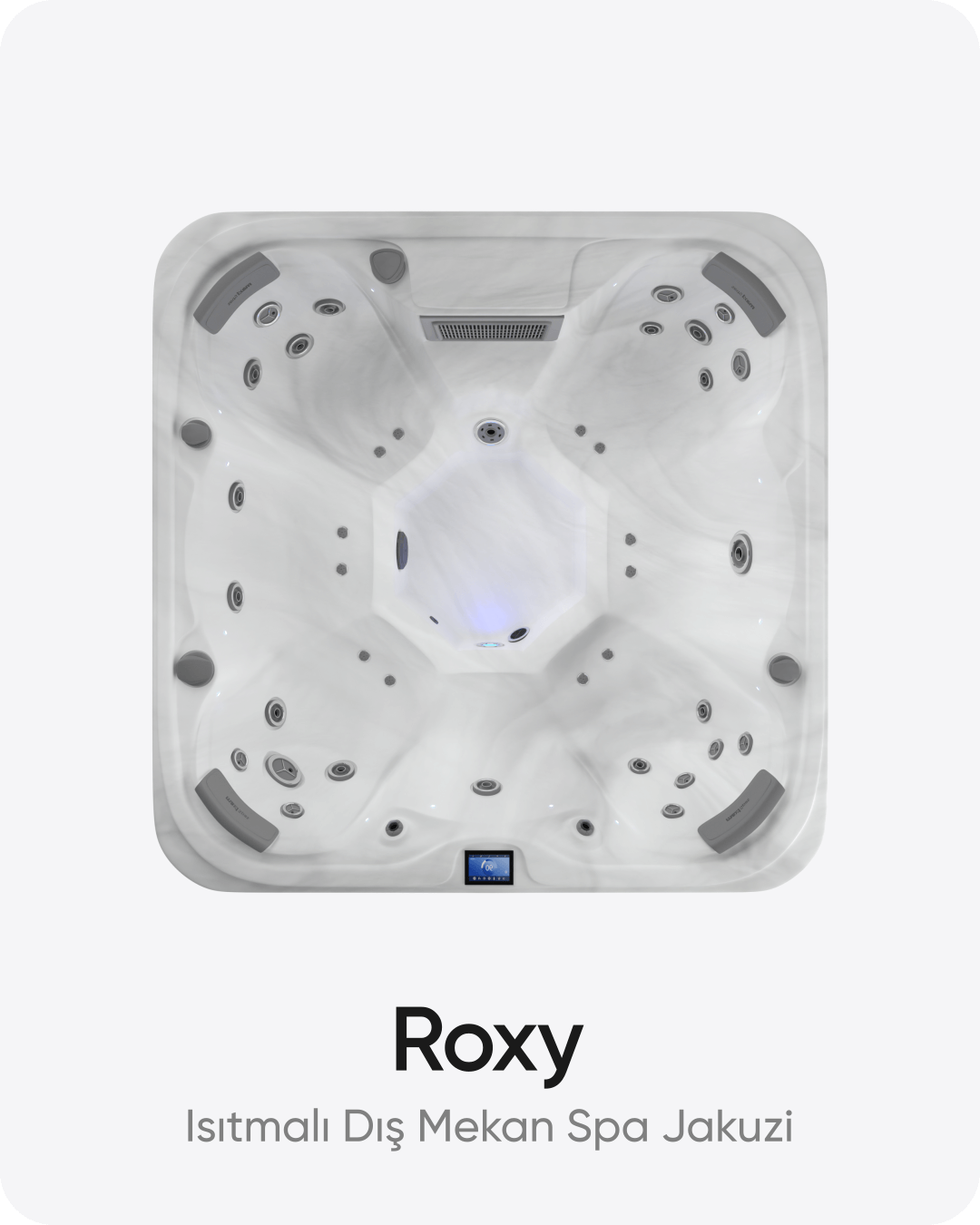 Roxy 7 Kişilik Isıtmalı Dış Mekan Spa Jakuzi 200x200x80 cm