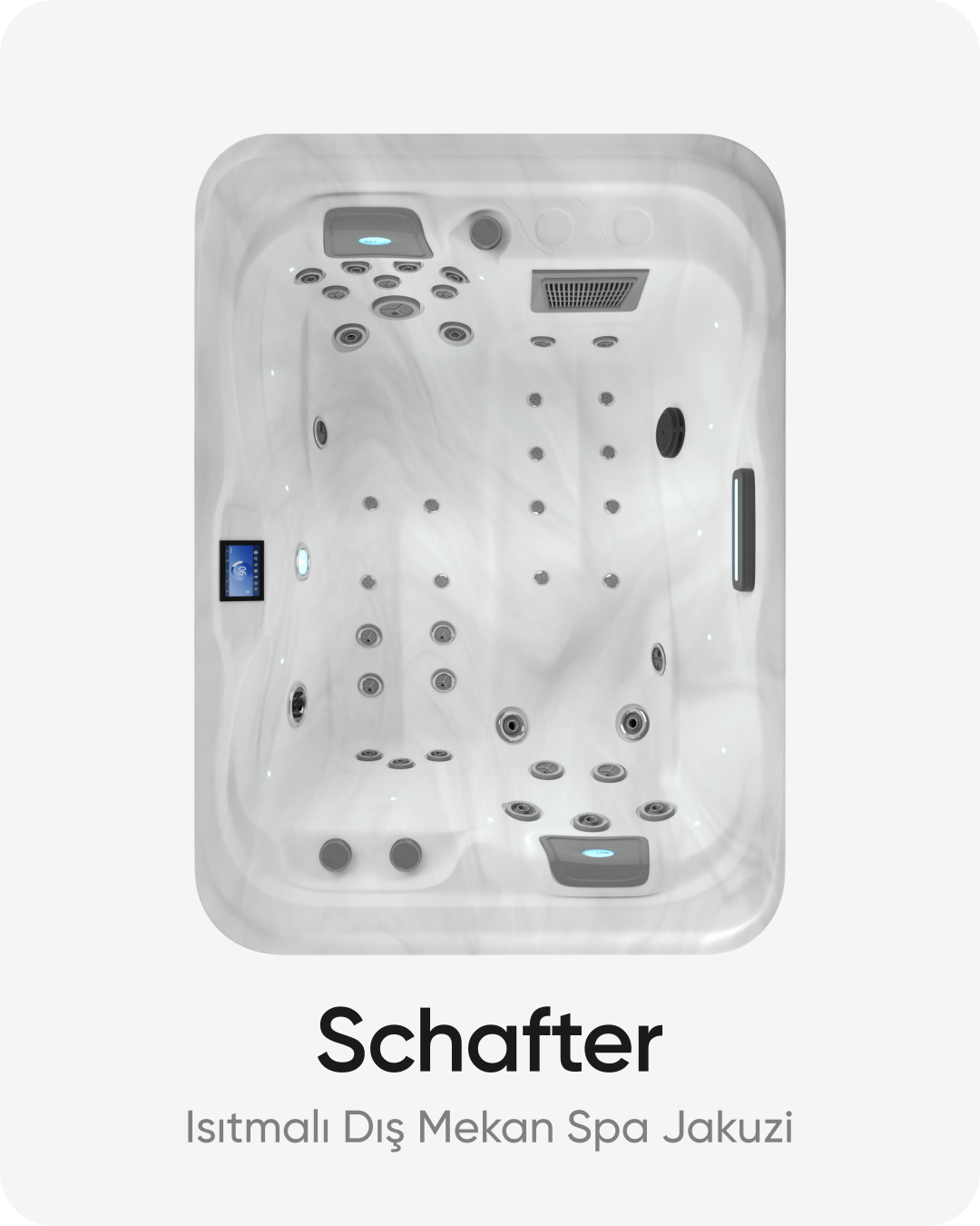 Schafter 2 Kişilik Isıtmalı Dış Mekan Spa Jakuzi 190x135x78 cm