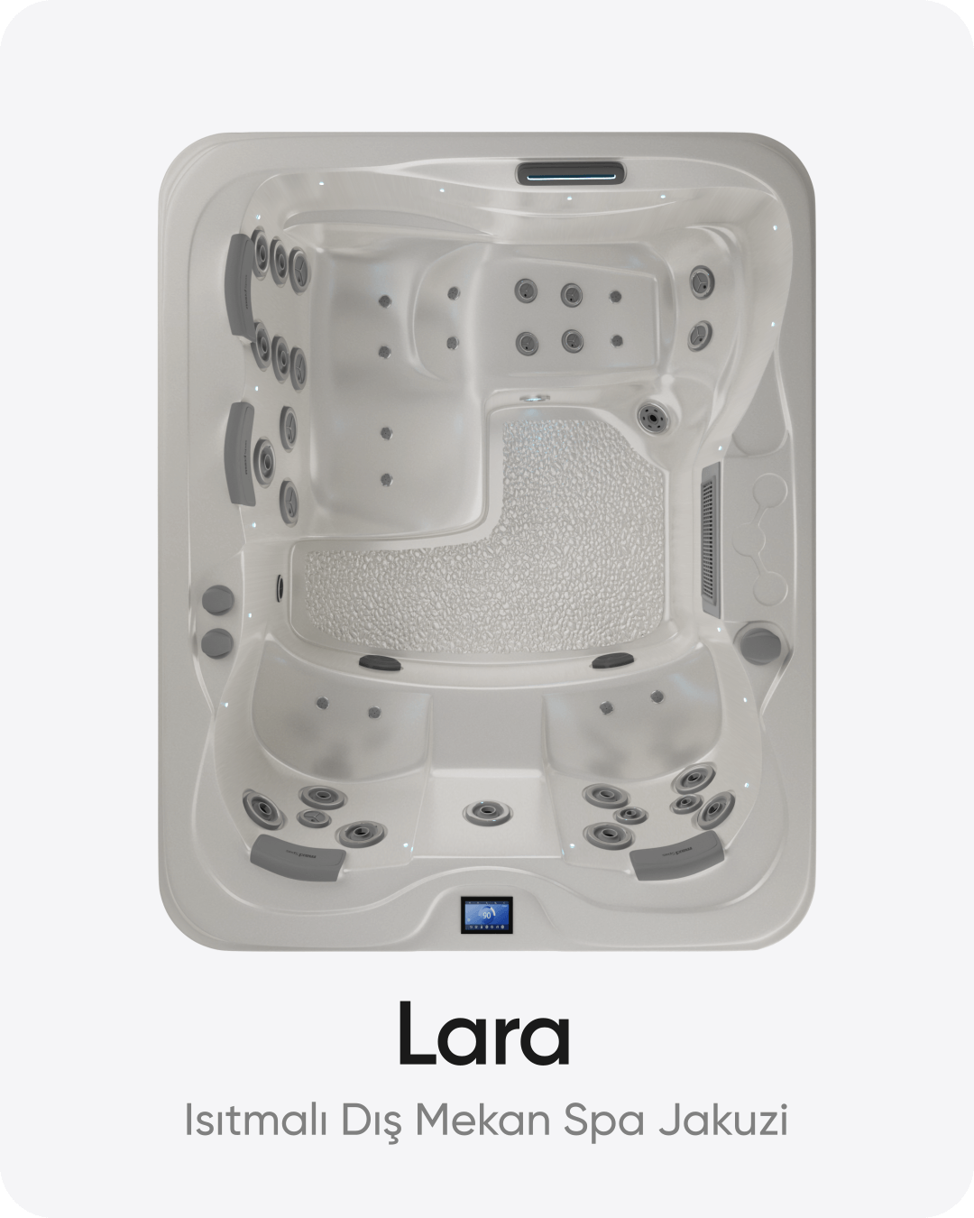 ラジエーションハウス不揃い Dış Mekan Isıtmalı 5 Kişilik Bahçe ve Teras Spa Jakuzi 225x180x80 (h)