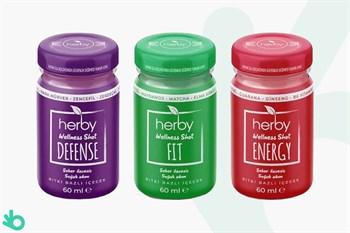 Herby Shot Paketi - Energy, Fit, Defense Shot - Organik, Vegan, Glutensiz, %100 Doğal, Şeker İlavesiz - 12'li 60ml