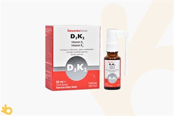 İmuneks Farma D3 K2 Vitamini - Takviye Edici Gıda - 20ml - Damla 