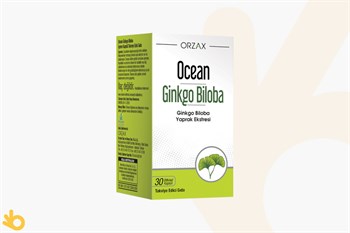 Orzax Ocean Ginkgo Biloba Takviye Edici Gıda - 30 Kapsül