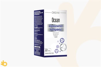 Orzax Ocean Glukozamin Kompleks - Kondroitin, MSM, Kolajen - Takviye Edici Gıda - 60 Tablet