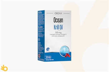 Orzax Ocean Krill Oil 700mg - Krill Yağı, Fosfolipid Omega 3, Astaksantin - 30 Kapsül