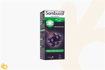 Sambucol Plus Şekersiz - Kara Mürver Ekstresi, C Vitamini, Çinko - Takviye Edici Gıda - 120ml