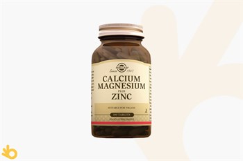 Solgar Calcium Magnesium Plus Zinc - Kalsiyum, Magnezyum, Çinko - Takviye Edici Gıda - 100 Tablet