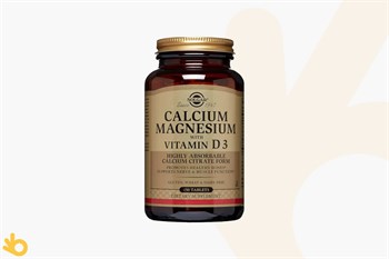 Solgar Calcium Magnesium Vitamin D3 - Kalsiyum, Magnezyum, D3 Vitamini - Gıda Takviyesi - 150 Tablet