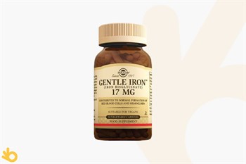 Solgar Gentle Iron - 17mg Demir Bisglisinat - Takviye Edici Gıda - 90 Kapsül