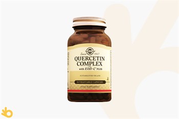 Solgar Quercetin Complex & Ester C Plus - C Vitamini, Kuersetin, Bromelain, Kuşburnu, Aserola, Rutin - 50 Kapsül