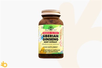 Solgar Siberian Ginseng Root Extract - Sibirya Ginsengi Kök Ektresi - Takviye Edici Gıda - 60 Kapsül