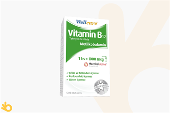 Wellcare Vitamin B12 / Metilkobalamin - Takviye Edici Gıda - 1000mcg - 5ml Sprey