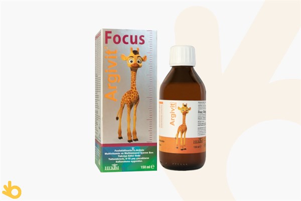 Argivit Focus - Fosfatidilserin, L Arginin, Multivitamin, Multimineral Takviye Edici Gıda - 150ml Şurup