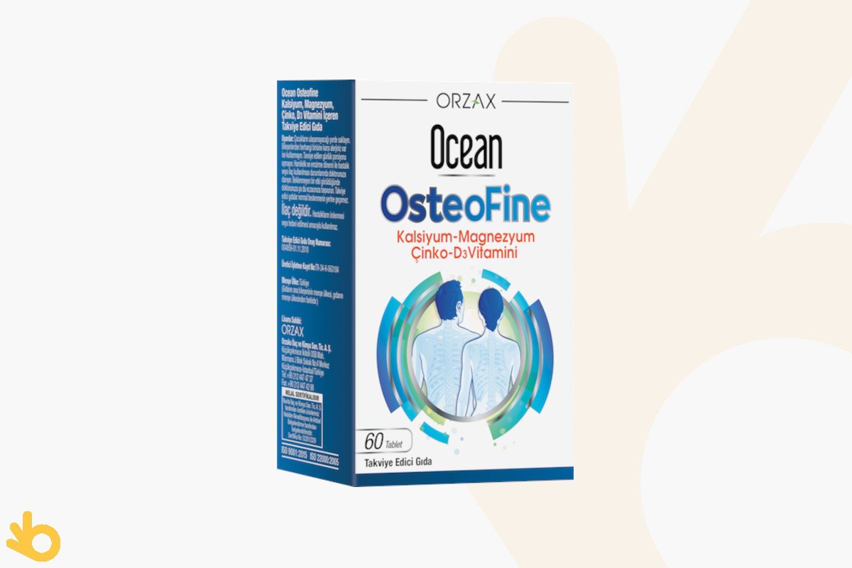 Ocean OsteoFine - Kalsiyum, Magnezyum, Çinko 60 Tablet | bikalite
