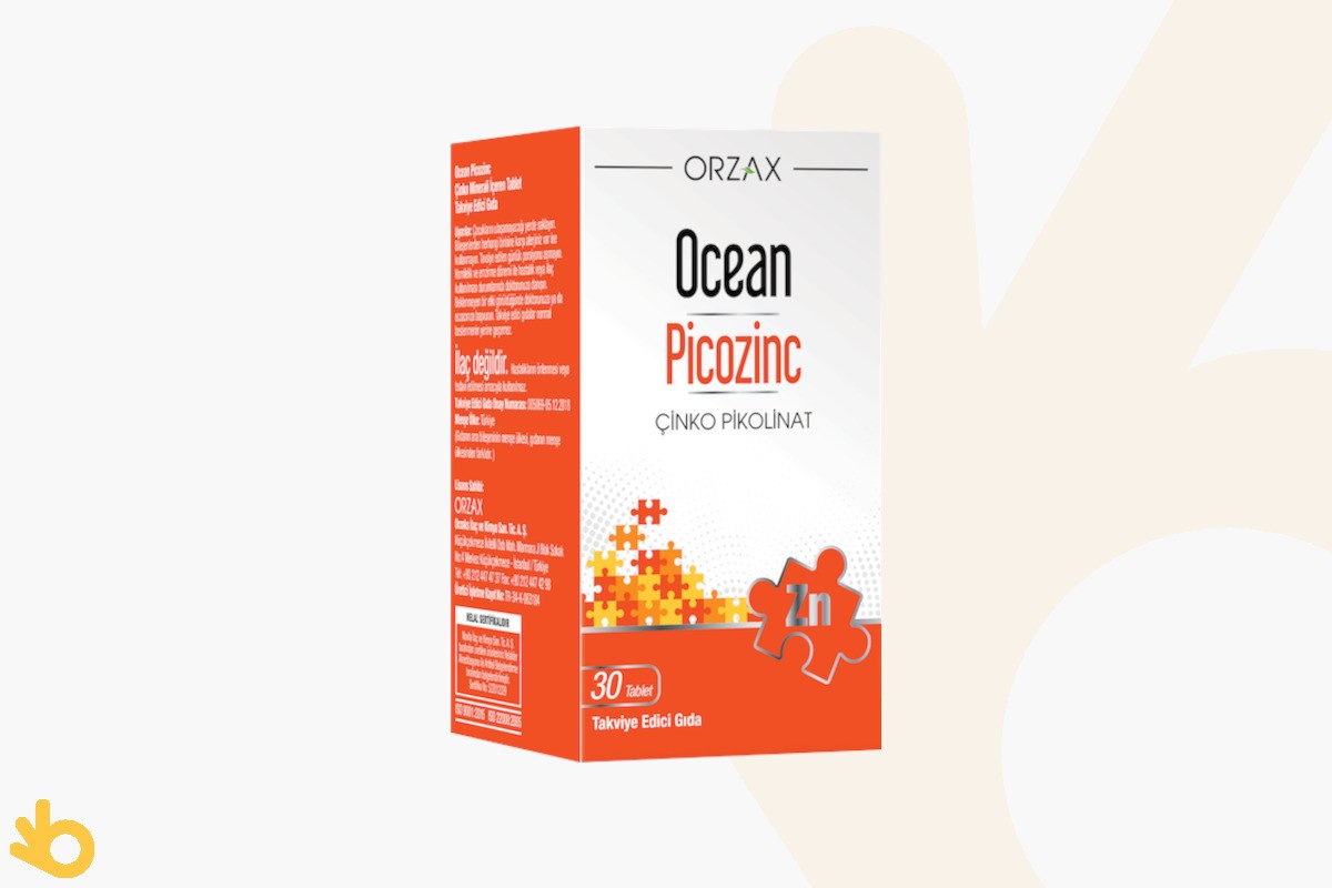 Orzax Ocean Picozinc - Çinko Pikolinat - 30 Tablet | bikalite