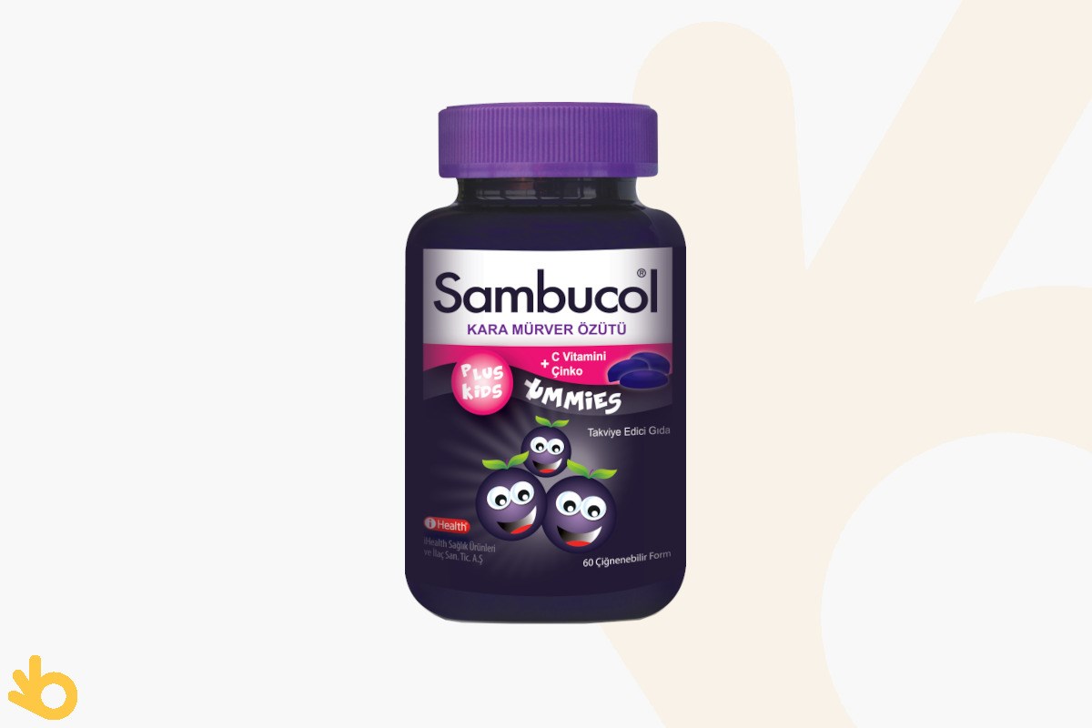 Sambucol Plus Kids - Kara Mürver, C Vitamini, Çinko | bikalite