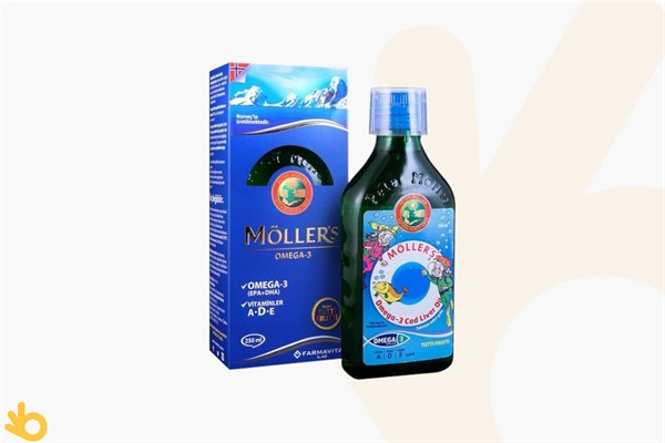 Möller's Omega 3 Morina Karaciğer Yağı - A Vitamini, D3 Vitamini, E Vitamini - Tutti Frutti Aromalı - 250ml