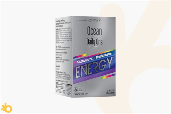 Orzax Ocean Daily One Energy - Multivitamin, Multimineral Takviye Edici Gıda - 30 Tablet